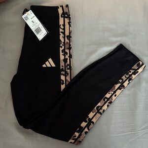 Adidas Women’s Black Leggings with Brown Pattern